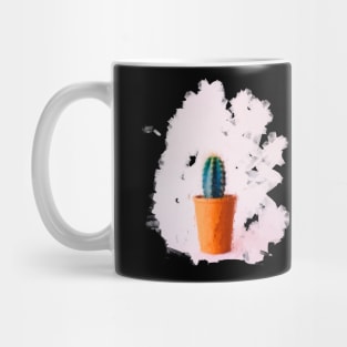 Cacti in orange pot oil painting Mug